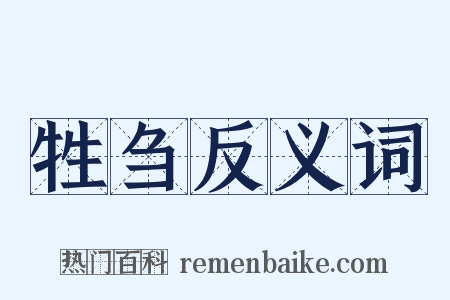 牲刍反义词是什么意思的图片